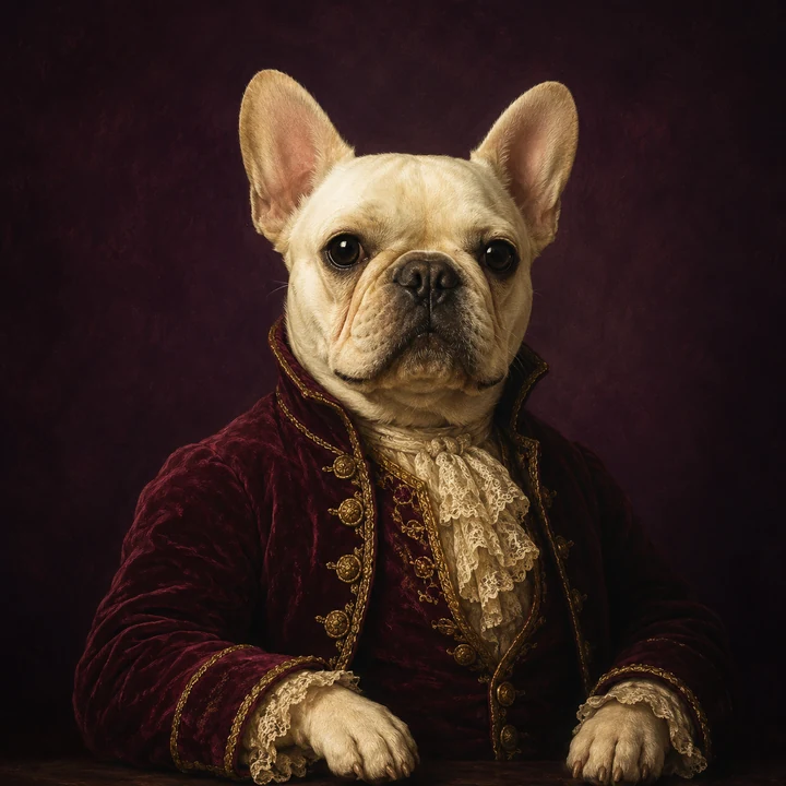 AI-generated pet portrait in Royal style