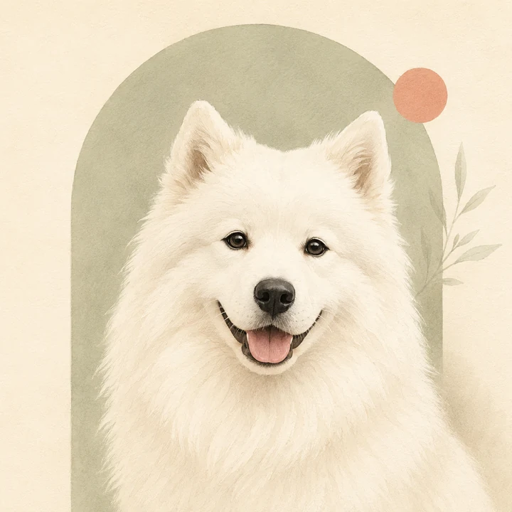 AI-generated pet portrait in Minimalist style