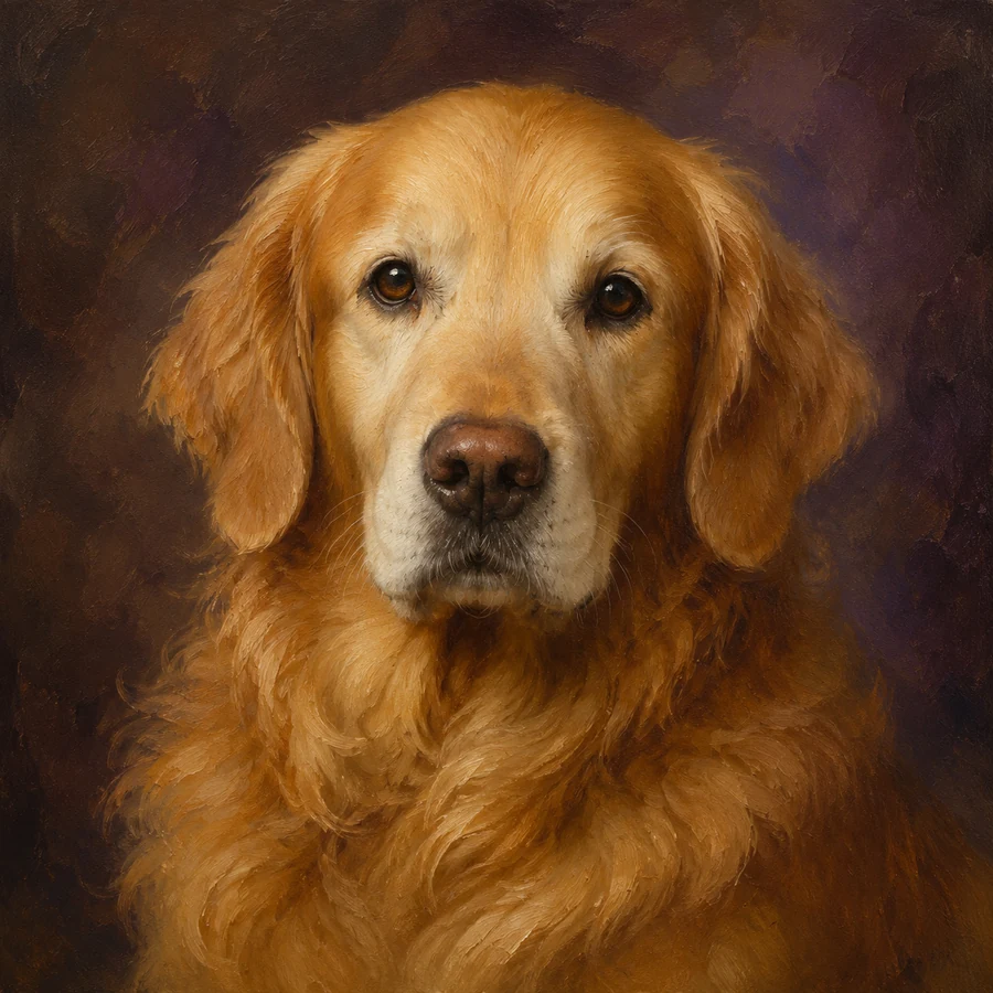 Oil Painting pet portrait example 4