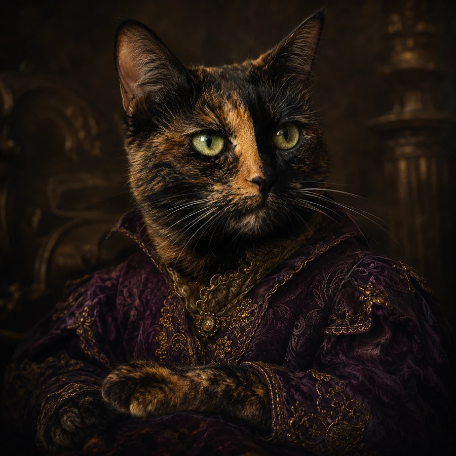 Royal pet portrait example 5