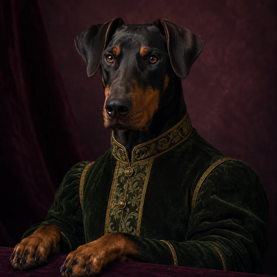 Royal pet portrait example 4
